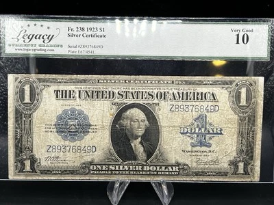 1923 $1 Dollar Silver Certificate Large Size Note VG10 - 25267 - Image 1 of 3