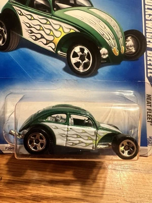 2009 HEATFLEET Hot Wheels СПЕЦИАЛЬНЫЙ Volkswagen Beetle 121/190 зеленый - Изображение 1 из 4