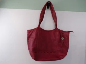 Bolso de Hombro The Sak Cuero Rojo Guijarro Suave Hobo Bolso Cartera - Imagen 1 de 10