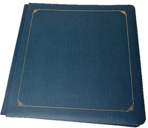 Creative Memories 12x12 Album Navy Blue Gold Foil with Pages Scrapbook - Picture 1 of 6