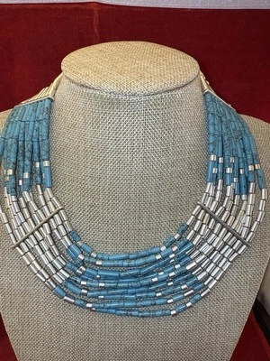 Collar Kenneth Cole Nueva York Turquesa y Verde Cuentas En Capas DECLARACIÓN Foto 1 de 4