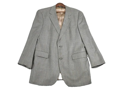 JoS. A. Bank Blazer Men's 42L(40S) Beige Plaid Silk Wool Sport Coat Jacket - Image 1 of 4