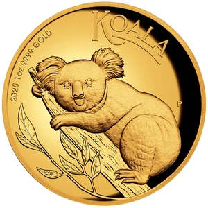 1 oz 100$ Australien Goldmünze Koala 2025 - High Relief PP - Picture 1 of 5