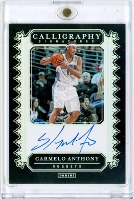 2024 Panini Carmelo Anthony firmas de caligrafía auto Denver Nuggets CAL-MEL Foto 1 de 2