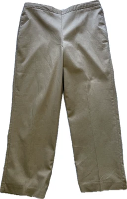 Alfred Dunner Women’s Elastic Waist Pants Beige Stretch Pull On Size 16 - Image 1 of 3