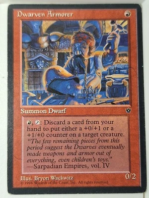 Dwarven Armorer - Fallen Empires - Magic the Gathering MTG Nice! - Image 1 of 3