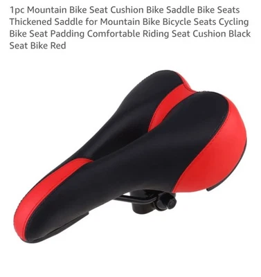 1件装山地自行车座椅靠垫自行车鞍座自行车座椅加厚鞍座自行车 — 第 1/4 张图片
