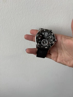 CARTIER Calibre de Cartier Diver 42 mm acero inoxidable/caucho esfera negra W7100056 Foto 1 de 4