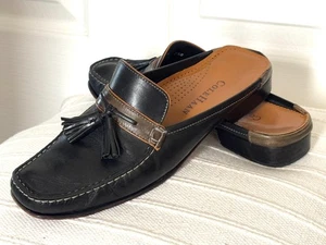 Cole Haan Damen-Pantoletten schwarz Leder Slipper Freizeit Country Quaste Größe 7,5B - Bild 1 von 12