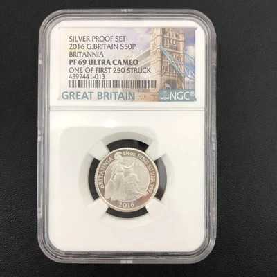2016 Britannia 1/4Oz Silver Proof Coin S50P NGC PF69 Ultra Cameo H1507 - Image 1 of 4