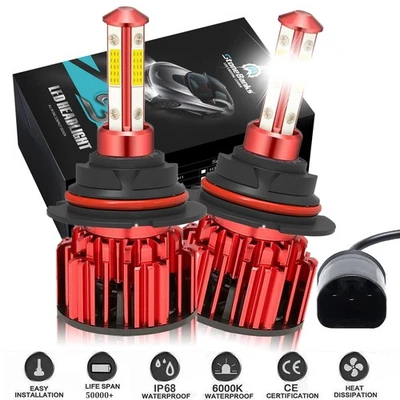 Комплект светодиодных фар для FORD Ranger 1990-2011 9007 HB5 6000K белые высокие низкие лампы - Изображение 1 из 4