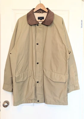 GANT 'Park Avenue' Leather Collar Car Coat Size M '98 Vintage Gabardine - Image 1 of 4