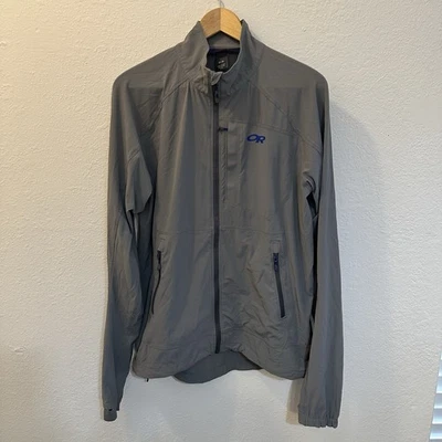 Mens Outdoor Research Ferrosi Gray Lightweight 1/2 Zip Windshirt Sz Large - Image 1 of 4