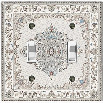 金属灯开关插座盖墙板白色优雅复古艺术 FME150 — 第 1/3 张图片