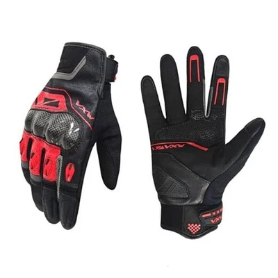  Guantes de moto para hombre y mujer - Deslizadores de palma de gel, medianos negros rojos Foto 1 de 4