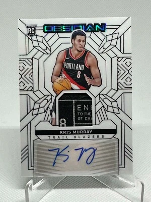 Kris Murray 2023-24 Panini Obsidian White Contra /3 Rookie Patch Auto #RJI-MUR - Image 1 of 2
