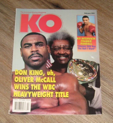 Boxing KO magazine 1995 Oliver McCall DON KING Frankie Randall JAKE Rodriguez - Image 1 of 2