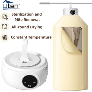 Portable Electric Clothes Dryer Heated Indoor Hot Air Dry Machine With Cover - Picture 1 of 18