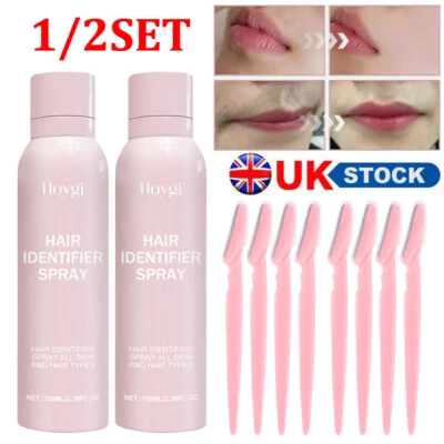 HOYGI 1/2pcs Hair Identifier Spray for Face Shaving Moisturizing Skin Care Dermaplaner