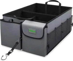 CAR BOOT ORGANISER Heavy duty Foldable Large tidy storage bag box Travel Vehicle - Picture 1 of 9
