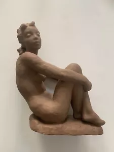 RARE 1950 KARSRUHE / LORE FRIEDRICH GRONAU CERAMIC NUDE SCULPTURE (1) - Picture 1 of 9