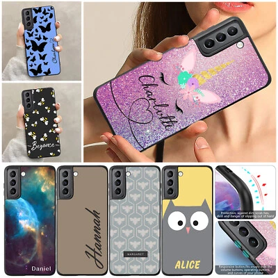 Funda Para Samsung Galaxy S24 Ultra S23 S22 S21+ Nombre Personalizado Silicona Teléfono Cubierta Foto 1 de 4