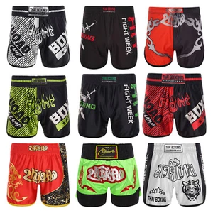 Boys Boxer Shorts Printed Training Muay Trunks Stylish Boxing Kids Wrestling - Picture 1 of 73