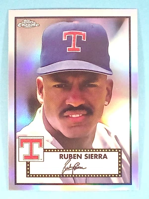 2021 Topps Chrome Platinum Anniversary REFRACTOR Ruben Sierra Rangers #567 ⚾ - Image 1 of 2