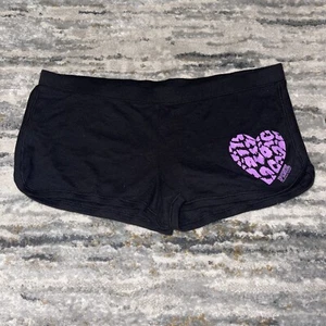 Victoria's Secret Pink Sexy Sleep Booty Short Shorts Schwarz Herz Gr. M - Bild 1 von 3