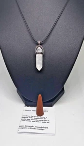 CRISTAL DE ROCA COLLAR PROTECCIÓN CONCENTRACIÓN ALEJA ENERGÍAS NEGATIVAS - Imagen 1 de 2