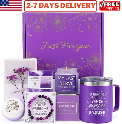 Birthday Gift Basket for Women Daughter Sister Her Girl Friend Wife Tumbler Spa - Изображение 1 из 4