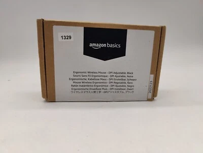 Amazon Basics Ergonomische kabellose USB Maus - DPI einstellbar - Schwarz - Bild 1 von 4