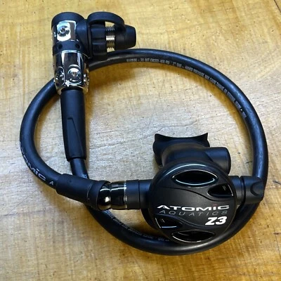 Atomic Aquatics Z3 DIN Scuba Diving Regulator - Black - Comfort Swivel - Image 1 of 4