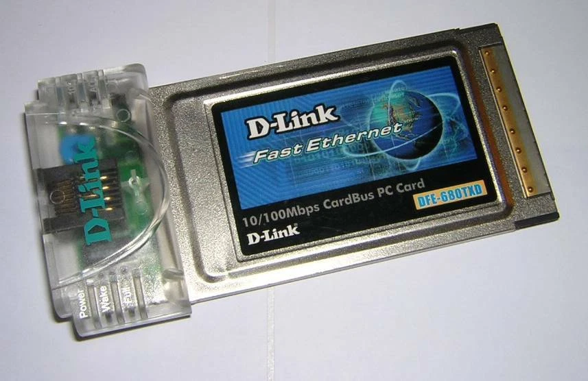 D-Link CardBus 10/100 Fast Ethernet LAN PC Card with Integrated Jack DFE-680TXD - Image 1 of 1