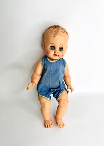 Drink and Wet Baby Doll 12" H Vintage 1960's Outfit Blue Eyes Open Close - Picture 1 of 9