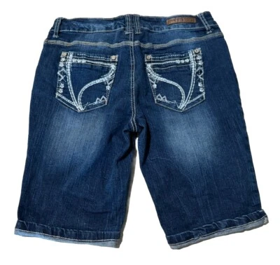 Женские джинсовые шорты Ariya Jeans Bermuda 13/14 с вышивкой и манжетами - Изображение 1 из 4