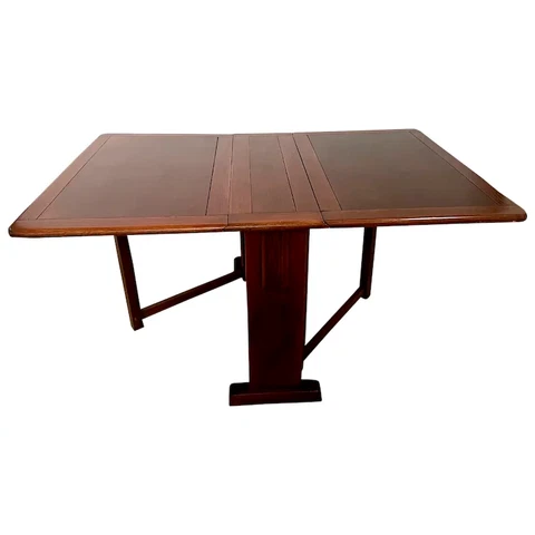Art Deco Gate Leg Table Drop side Leaf Rare Rectangle Size Console Tiger Oak Cover