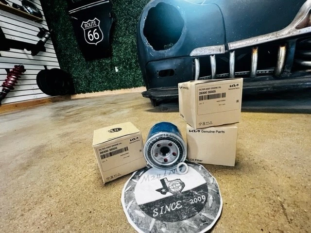 发动机机油过滤器 3 件带垫圈,正品原始设备制造商 HYUNDAI 起亚 1986 - 2020 2630035505 — 第 1/4 张图片