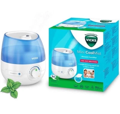 Vicks Mini Cool Mist ultrasonic humidifier - Adjustable mist control  1.8 L Tank - Image 1 of 4