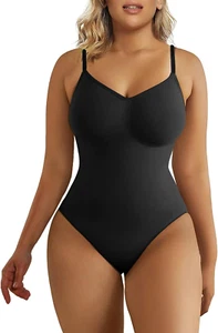 Women'S Shapewear Bodysuit Tummy Control Body Shaper Seamless Sculpting Snatched - Picture 1 of 11