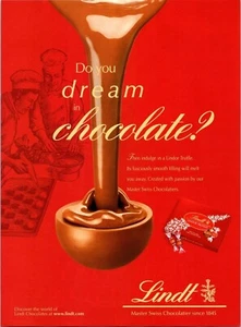 2001 Lindt Lindor Truffles Ad - Do You Dream in Chocolate? - Swiss Masterpiece - Picture 1 of 1