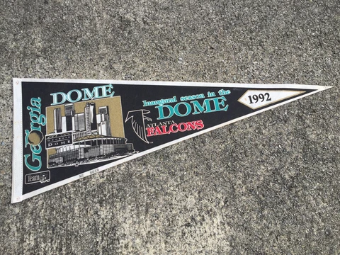 NFL Atlanta Falcons 1992 Inaugural Season Georgia Dome Pennant Wall Flag Cover