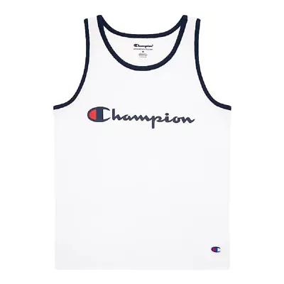 Boys Size Large Champion Classic Script Tank Top in White - Image 1 of 4