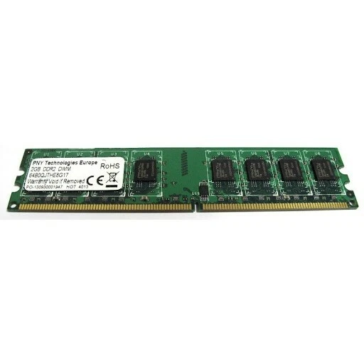 PNY 64B0QJTHE8G17 2GB PC2-6400 DDR2-800 240-Pin DIMM Memory Desktop RAM - Image 1 of 1
