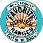 Favorite Stoves And Ranges 18" Round Metal Sign