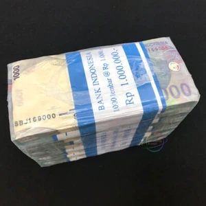 Indonesia 1000 rupias X 1000 piezas 2013-2016 P-141 ladrillo completo sin circular - Imagen 1 de 6