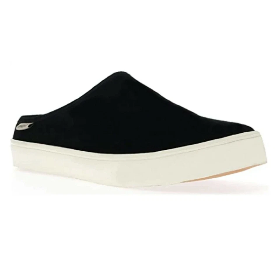 Staheekum Women's Cami Mule Leather Suede Plush Slip on SLIPPER Black Size 7