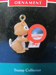 Adorno miniatura Hallmark 1990 coleccionista de sellos - Imagen 1 de 7