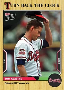 2022 TOPPS AHORA RETROCEDE LA TARJETA DEL RELOJ ATLANTA BRAVES TOM GLAVINE #122 - Imagen 1 de 1