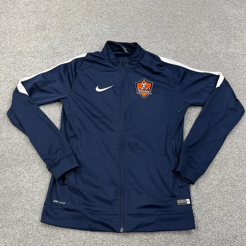 Syracuse Jacket Men Medium Blue White Nike Dri Fit Zip Soccer Track Coat Adult Cover